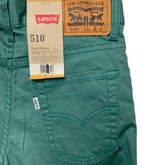 LEVIS 510 Waterfront Green Super Skinny Pants Jeans - Picture 8 of 9